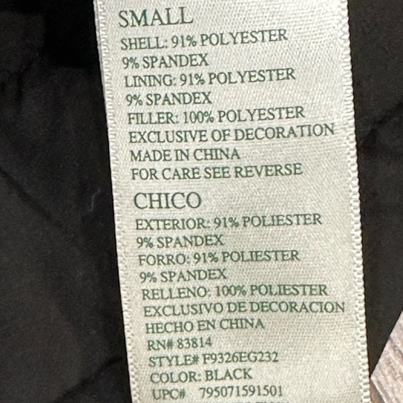 Women’s Tangerine Small 4 - 6 Vest Jacket Coat Black Sleeveless Packable Stretch - Picture 9 of 10